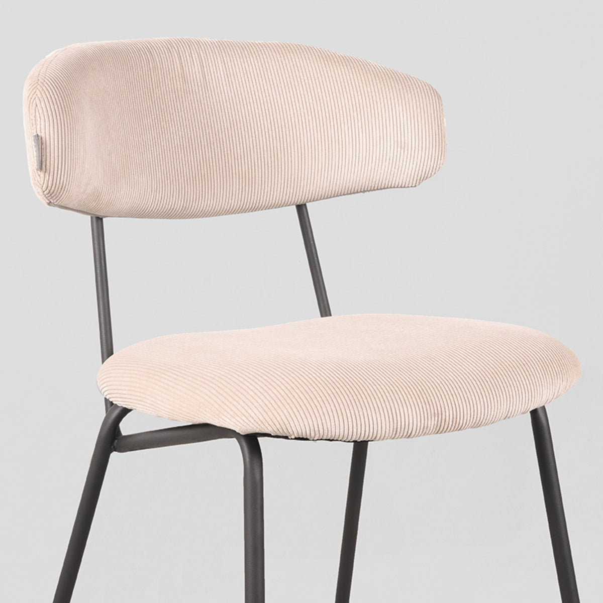 LABEL51 Eetkamerstoel Zack – Trendy Ribcord Bekleding – Stijlvol & Comfortabel